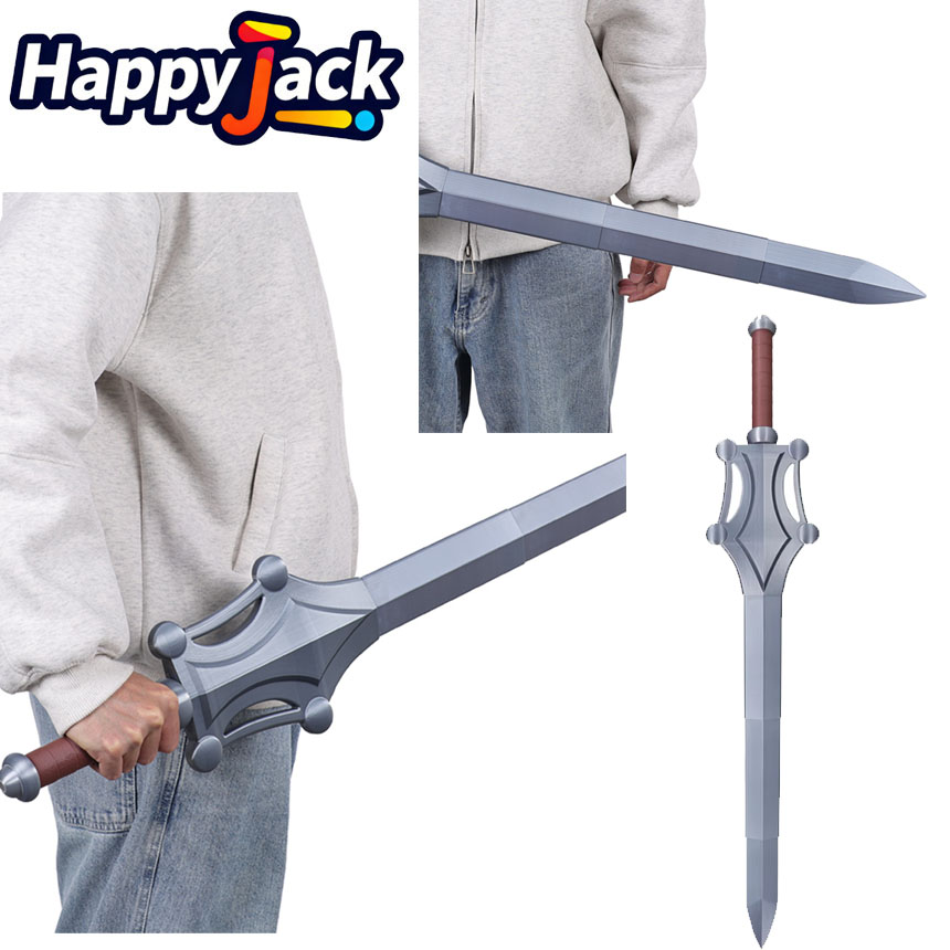 Men Accessories Silver - Cuchillo de Plástico Plateado para Cosplay