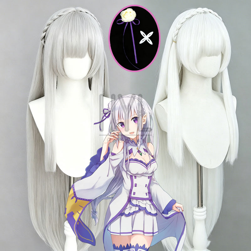 Men Accessories Silver - Peluca de Cosplay de Anime Re:Zero