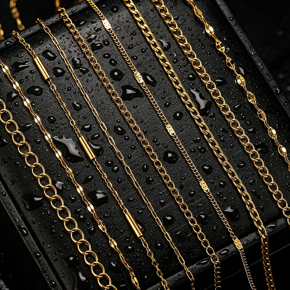 Men Accessories Jewellery - Cadenas largas cruzadas de acero inoxidable