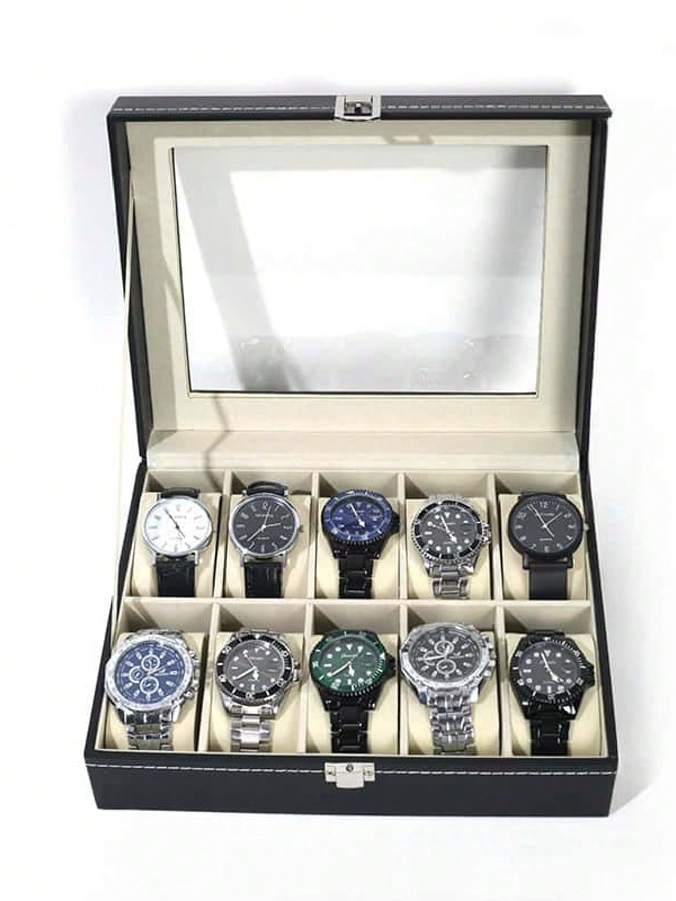 Men Accessories Box - Caja de Relojes de Cuero con