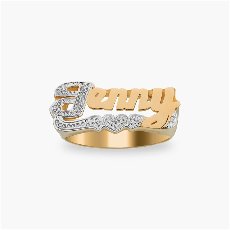 Men Accessories Name - Anillo de oro de 18K con