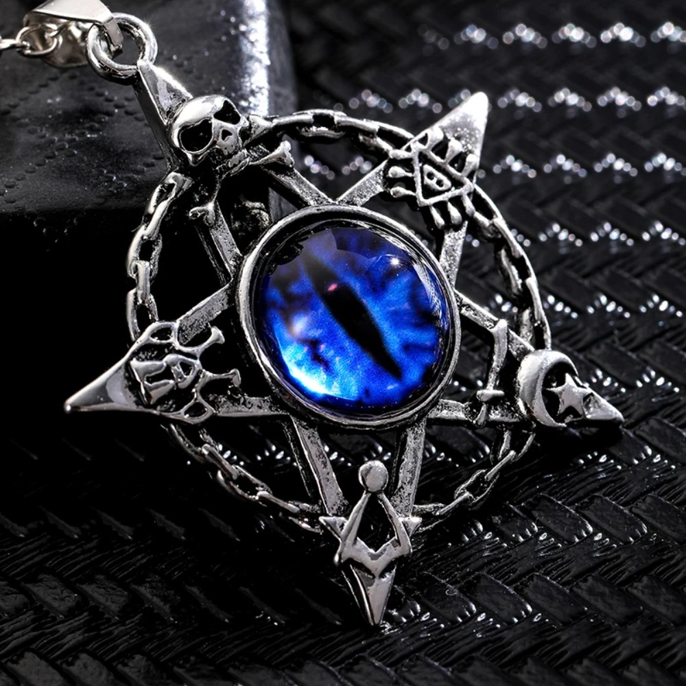 Men Accessories Necklace - Collar con colgante de ojo de