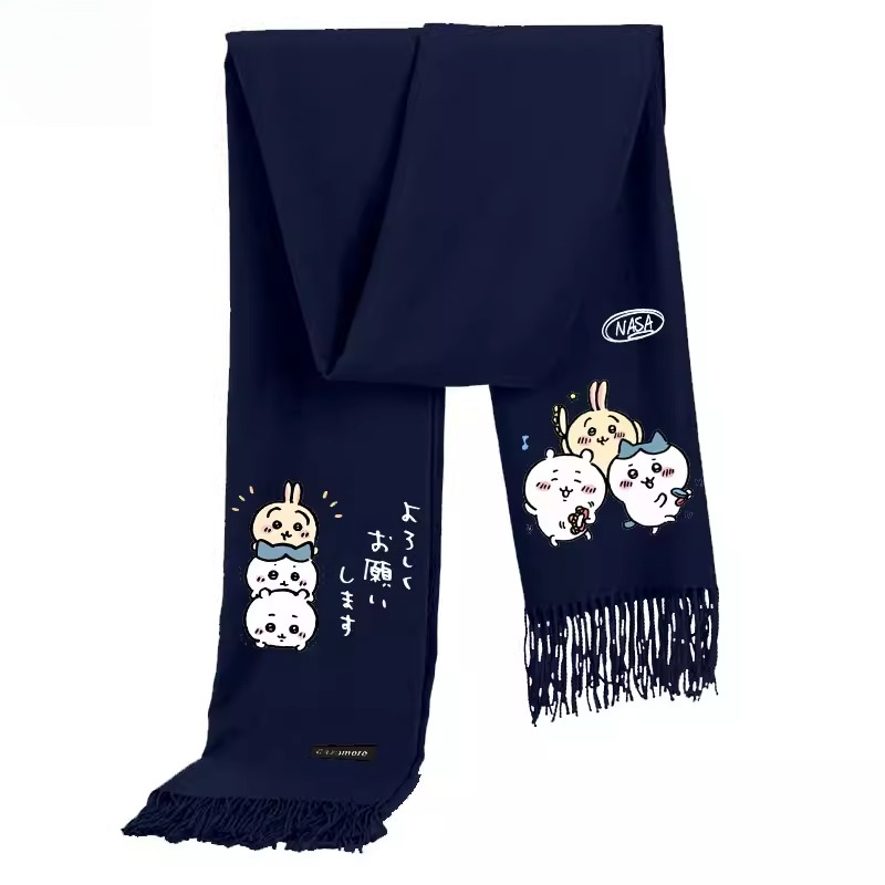 Men Accessories To Look Good - Bufanda de Anime Kawaii Chiikawa Hachiware
