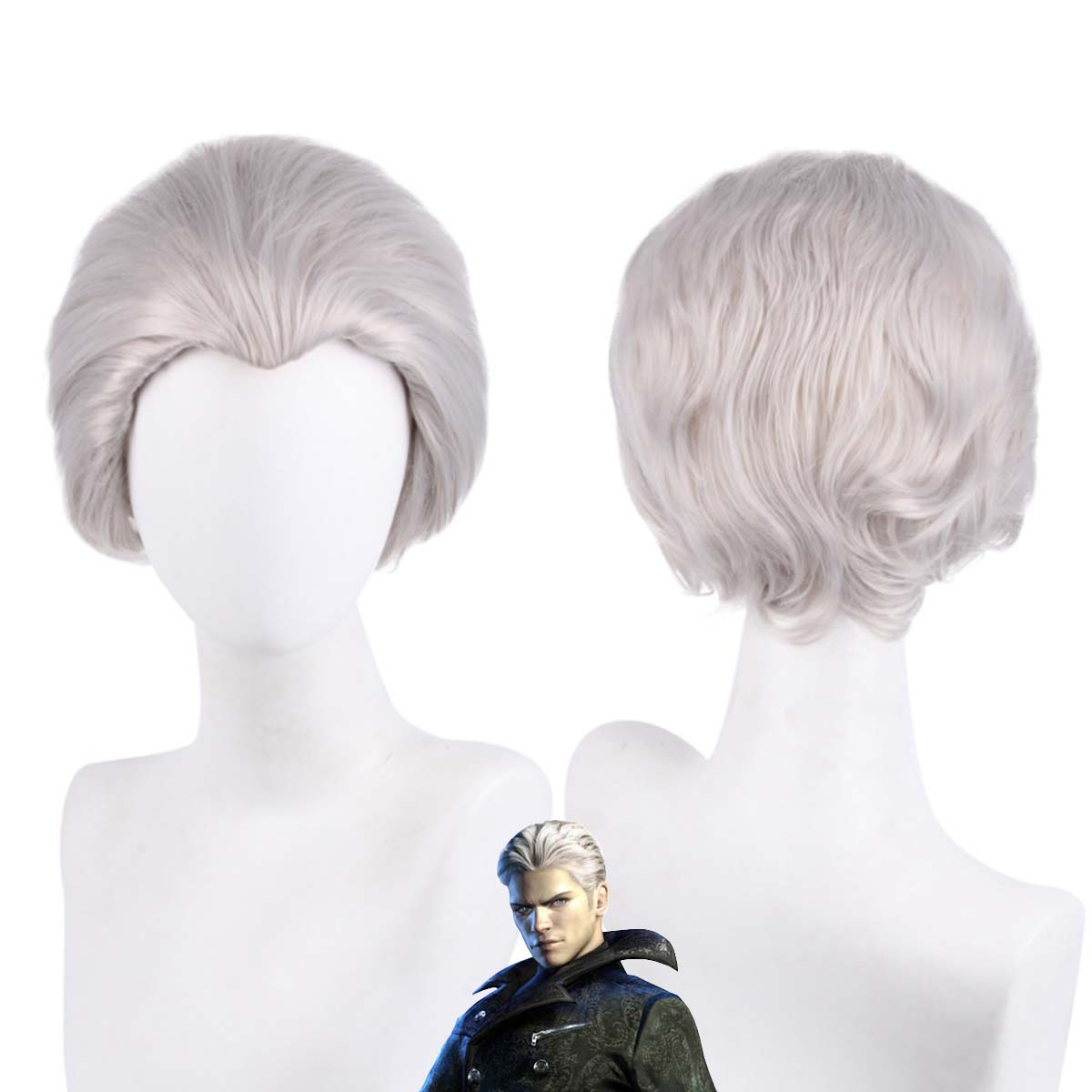 Men Accessories Silver - Peluca de Cosplay de Vergil de