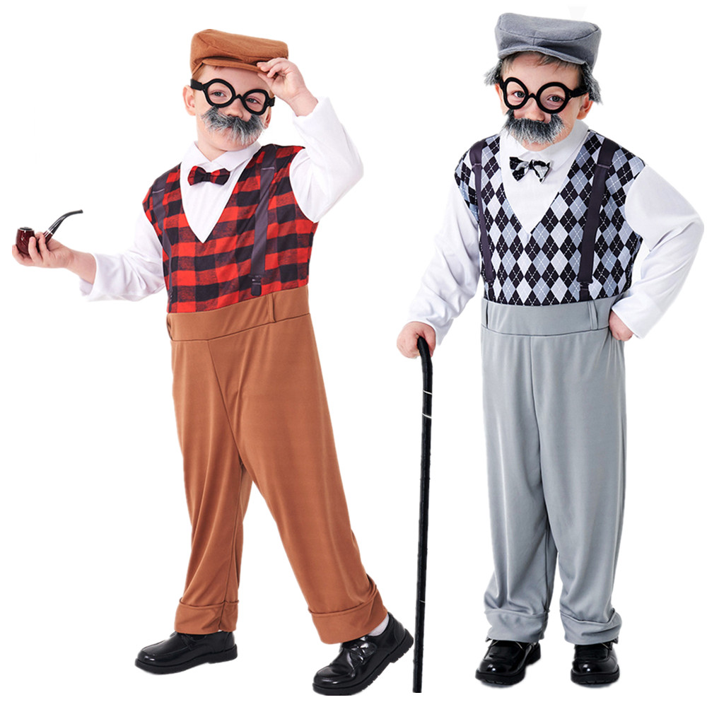Men Accessories Hat - Disfraz de anciano para Halloween, disfraz