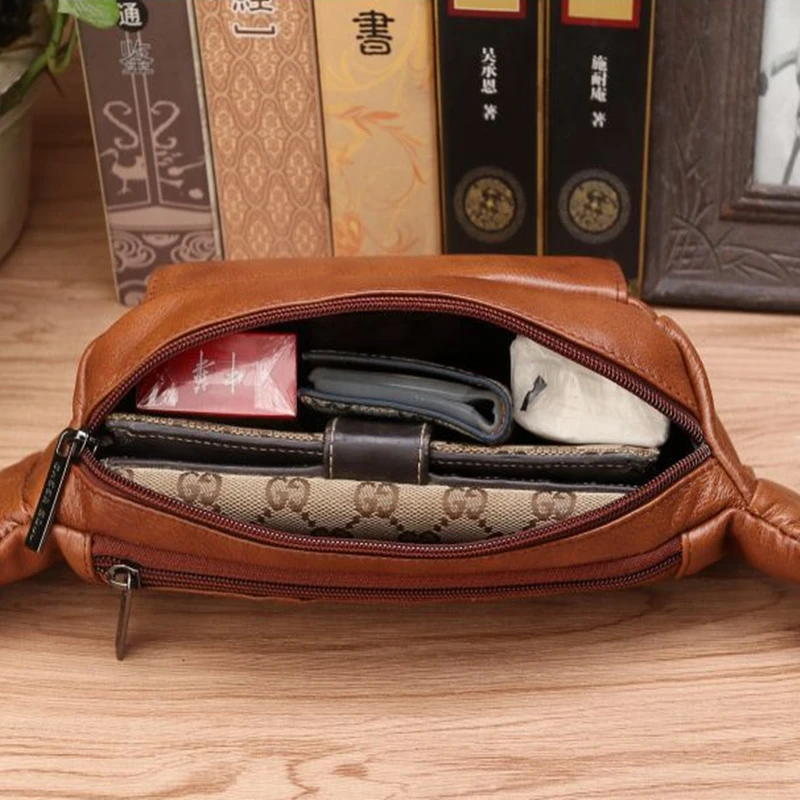 Riñonera de Cuero Genuino para - Men Accessories Box reseña y precio