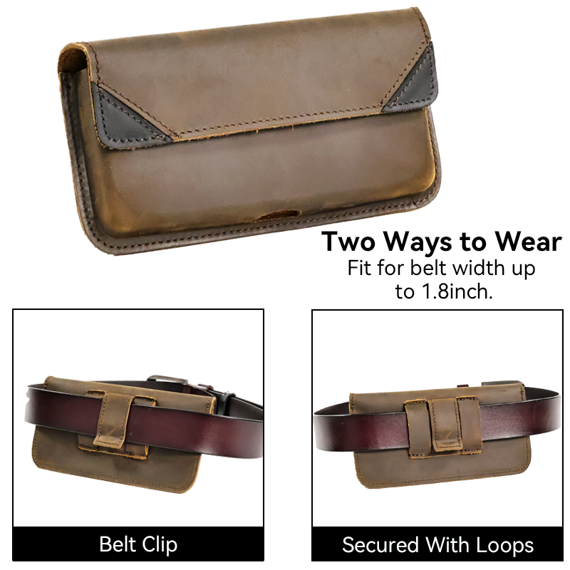 Riñonera de cuero genuino para - Men Accessories Box reseña y precio