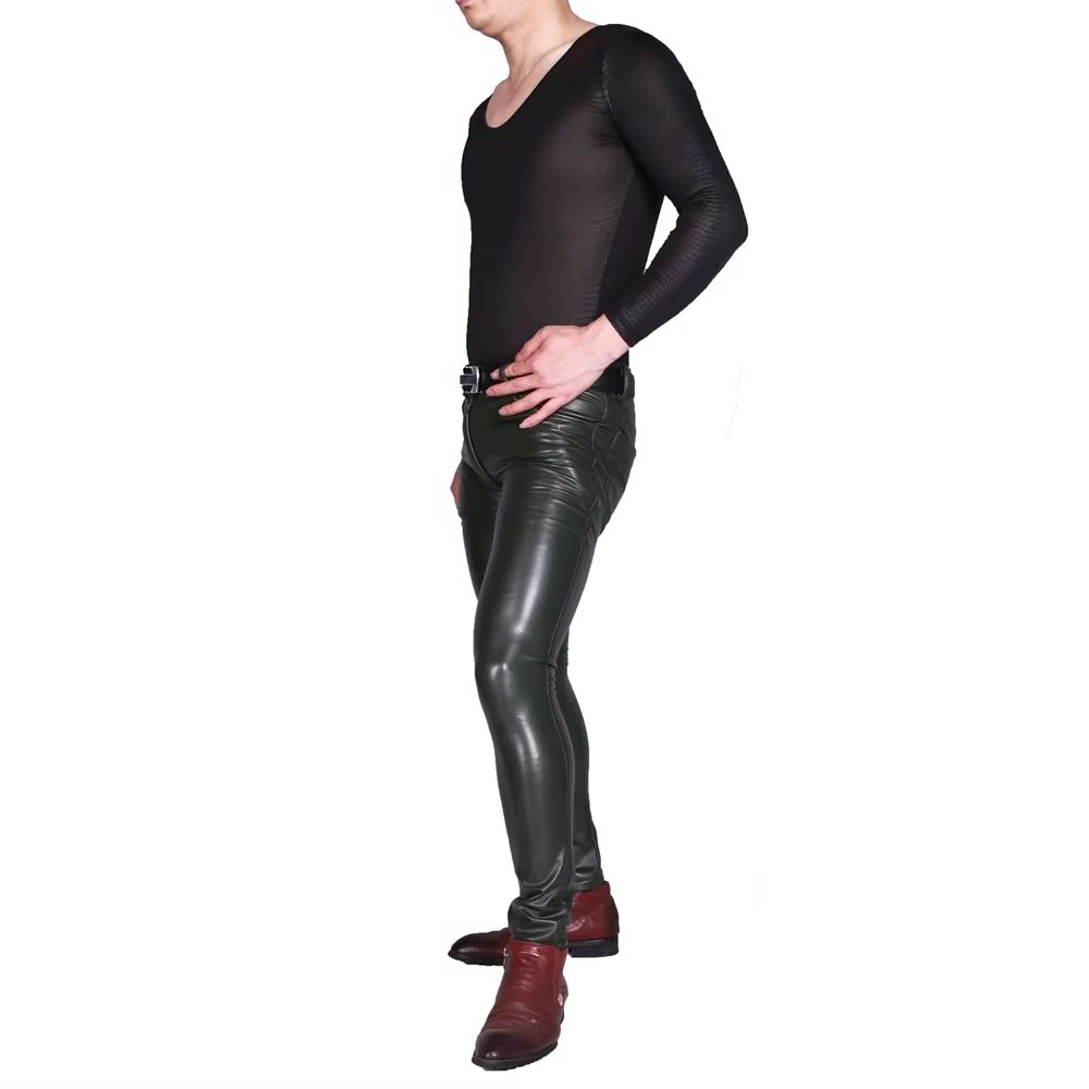 Pantalones Punk de piel sintét - Men'S Accessories For Jeans reseña y precio