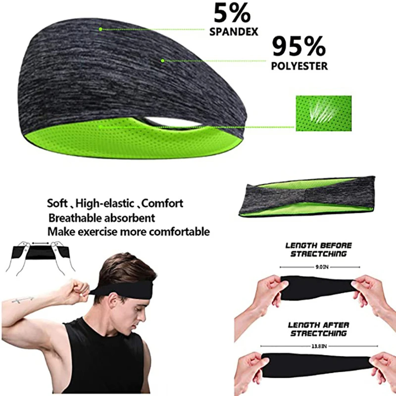 3 uds. Banda para el sudor par - Men'S Yoga Accessories reseña y precio