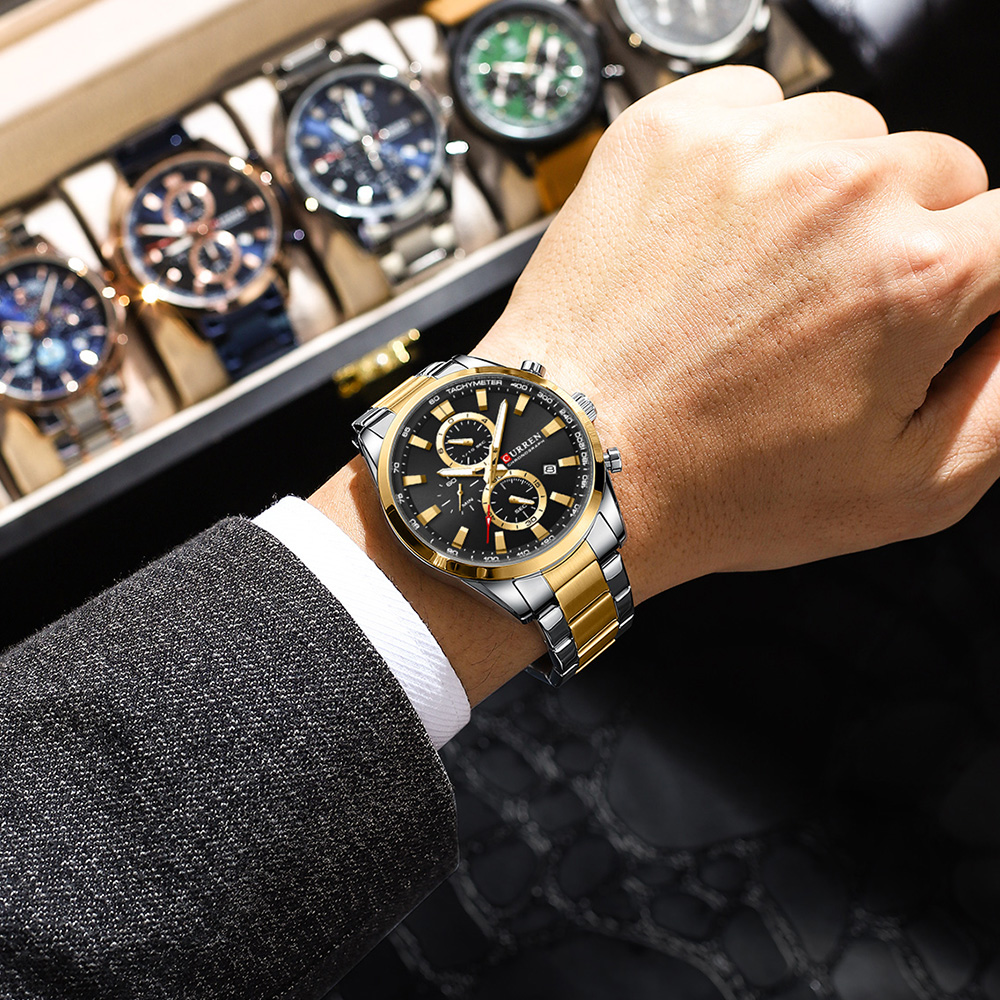 CURREN Casual cuarzo cronógraf - Men Accessories Jewellery reseña y precio