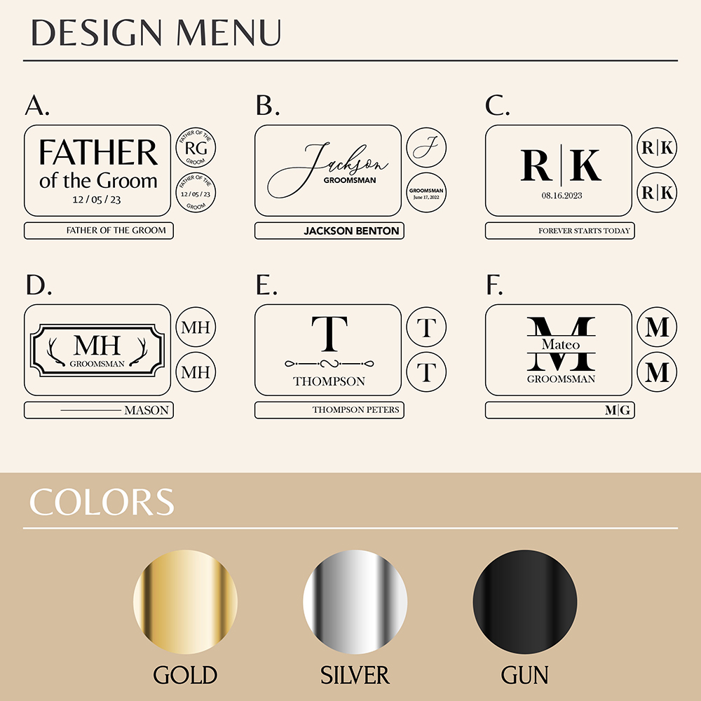 Gemelos de metal personalizado - Tie Clip Set reseña y precio